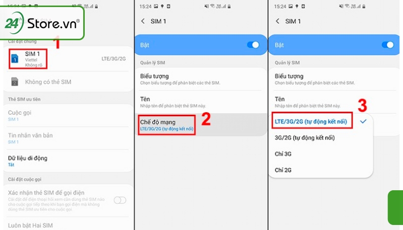 Cách đổi sim 3G sang 4G trên Android