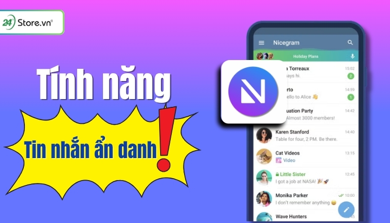 app nicegram tính năng ẩn danh