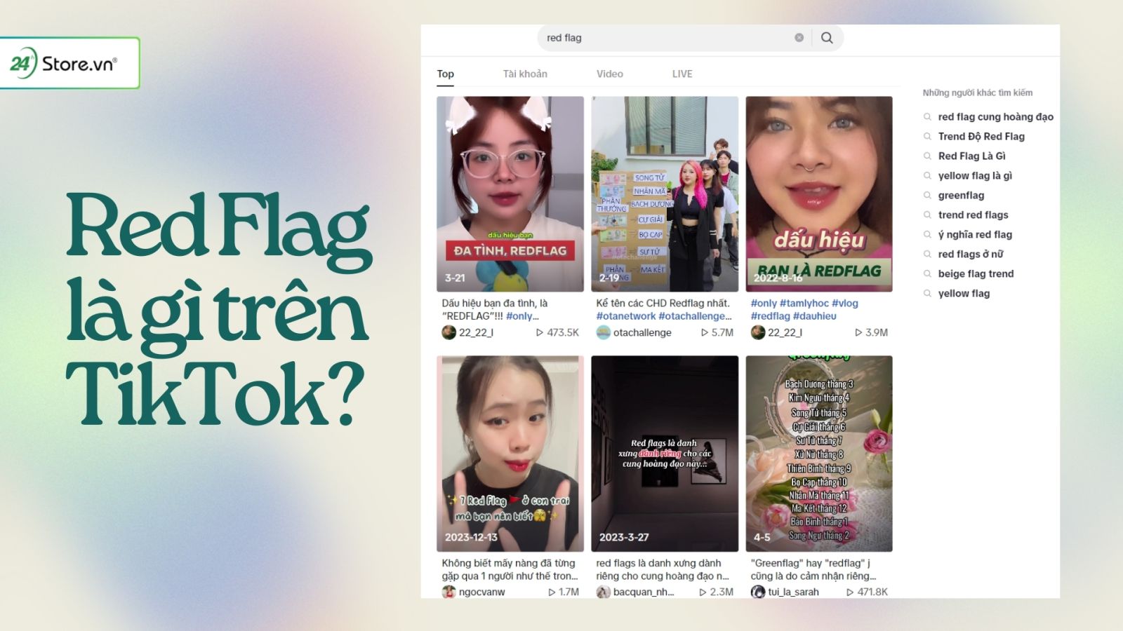 red flag trên tiktok
