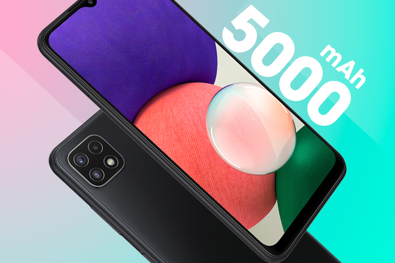 samsung galaxy a22 hình 5 Pin lớn đem đến thời gian sử dụng lâu, không sợ gián đoạn