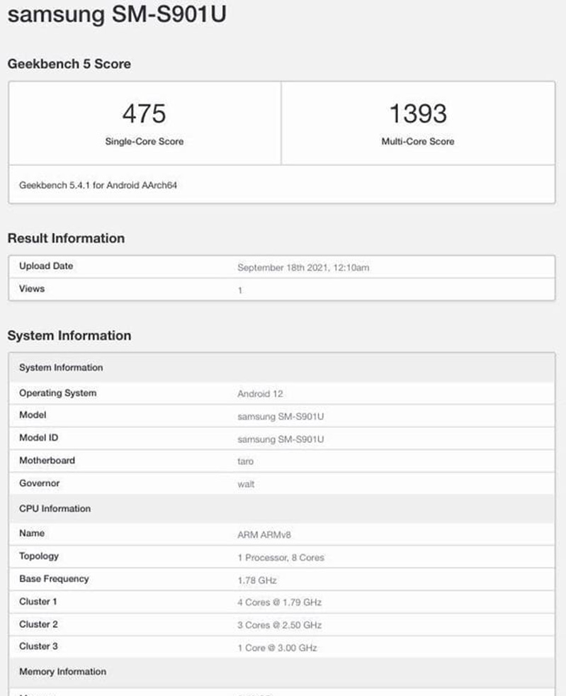 Samsung Galaxy S22 thông số kỹ thuật Samsung Galaxy S22