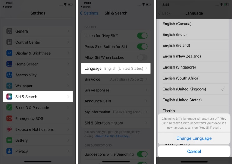 Thay đổi giọng nói và ngôn ngữ của Siri trên iPhone và iPad dễ dàng