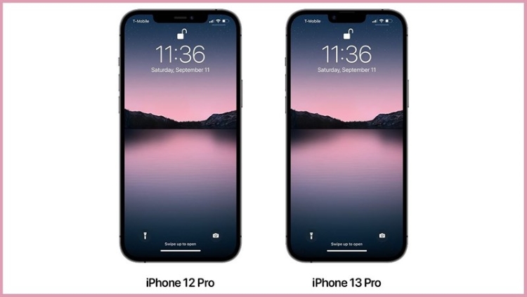 iPhone 13 Pro có phần notch nhỏ hơn người tiền nhiệm