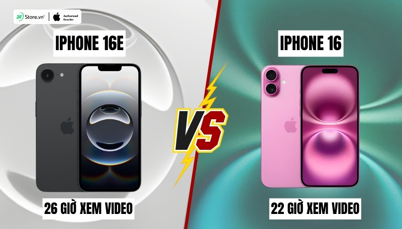 so sánh pin và sạc iphone 16e và iphone 16