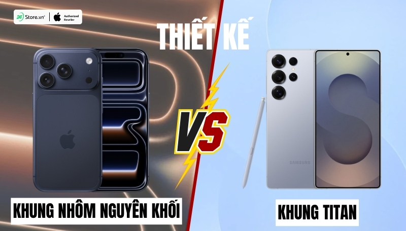 so sánh thiết kế iphone 17 pro max và samsung s25 ultra