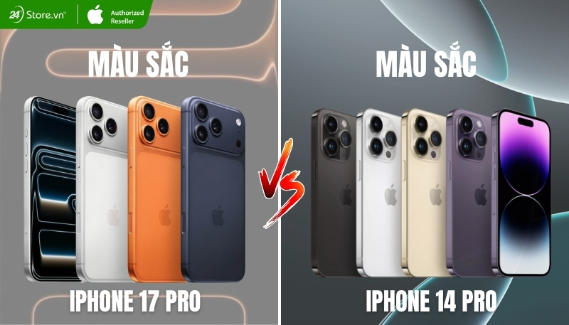 Thiết kế iPhone 17 Pro và iPhone 14 Pro