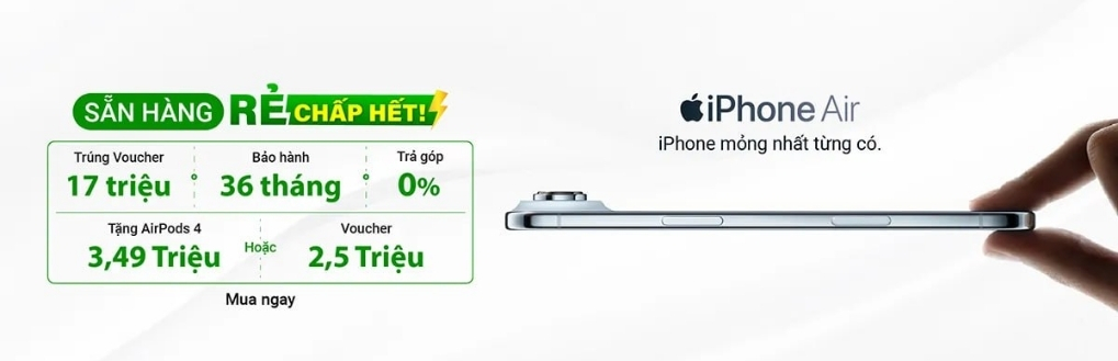 banner iPhone Air chính hãng