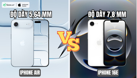 iPhone Air và iPhone 16e so sánh