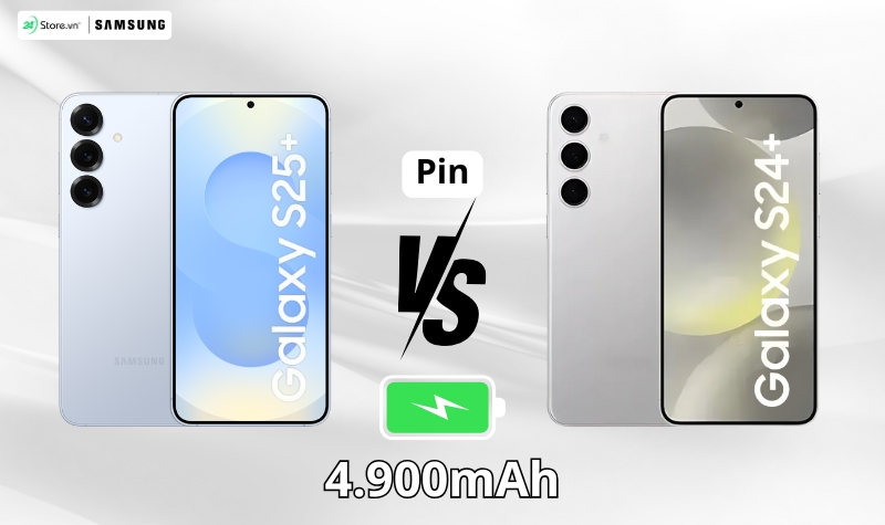 Galaxy S25 Plus và S24 Plus về pin