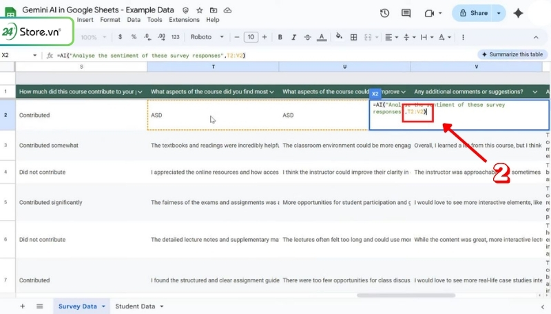 google sheet ai