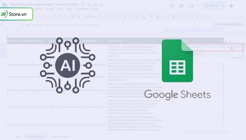 tích hợp ai trong google sheet