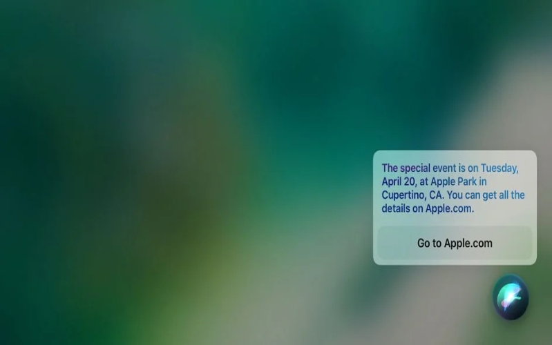 siri thông báo về sự kiện Spring Loaded của Apple