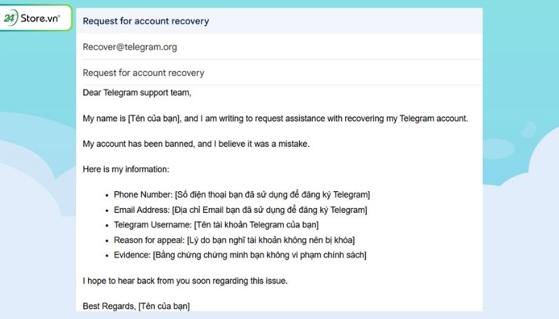 Cách khôi phục tài khoản Telegram bị banned