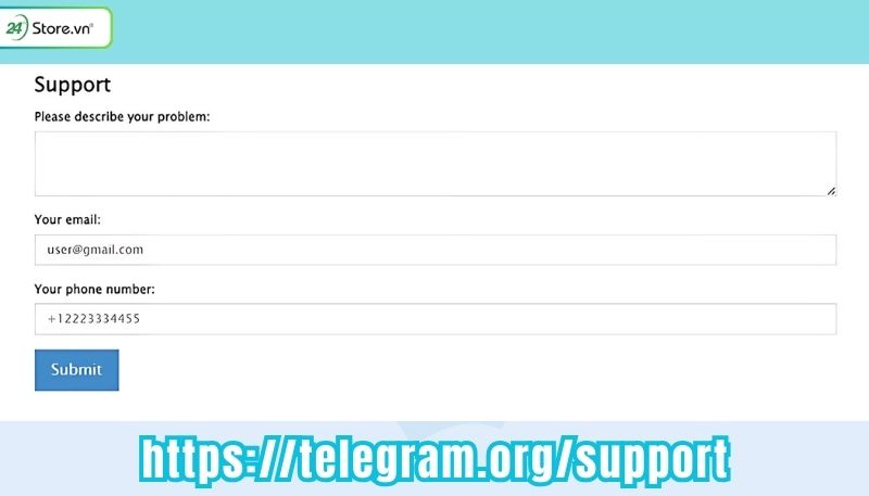 Lấy lại tài khoản Telegram bị khóa qua trang https://telegram.org/support