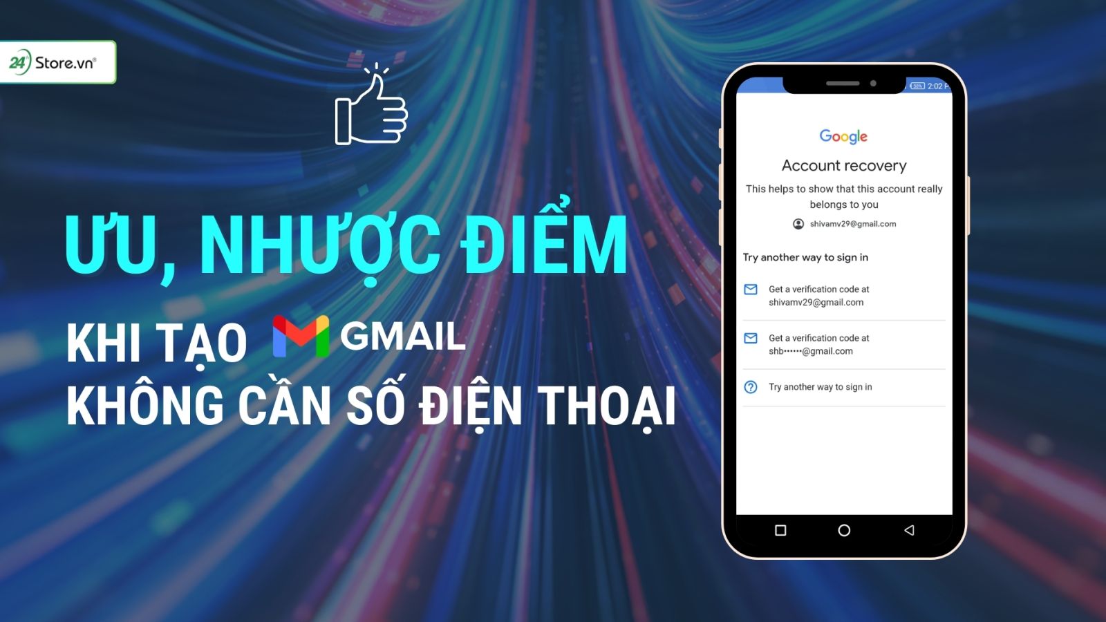 tạo gmail không cần số điện thoại