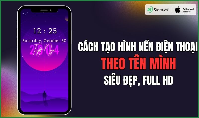 tạo hình nền điện thoại theo tên mình