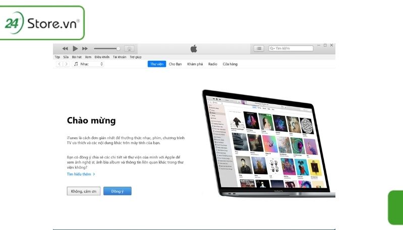 Truy cập vào iTunes