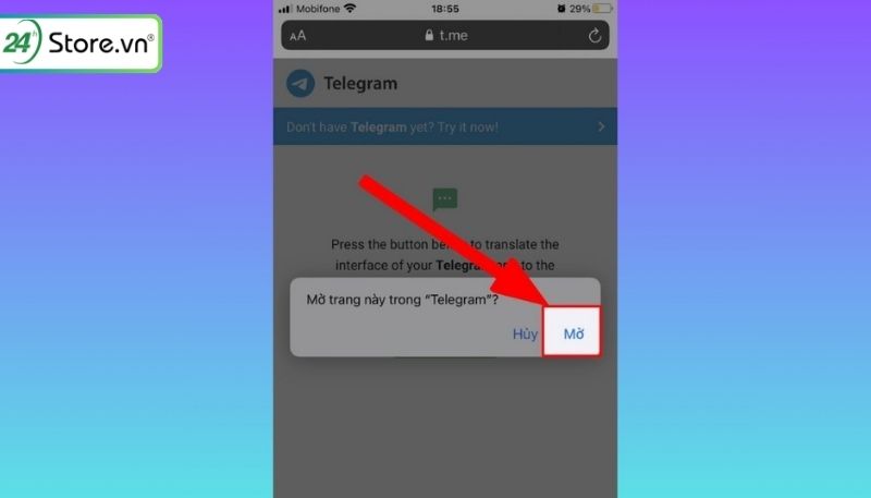 cài đặt ngôn ngữ tiếng việt cho telegram