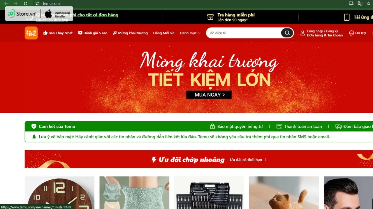Cách đăng ký tài khoản Temu trên web máy tính