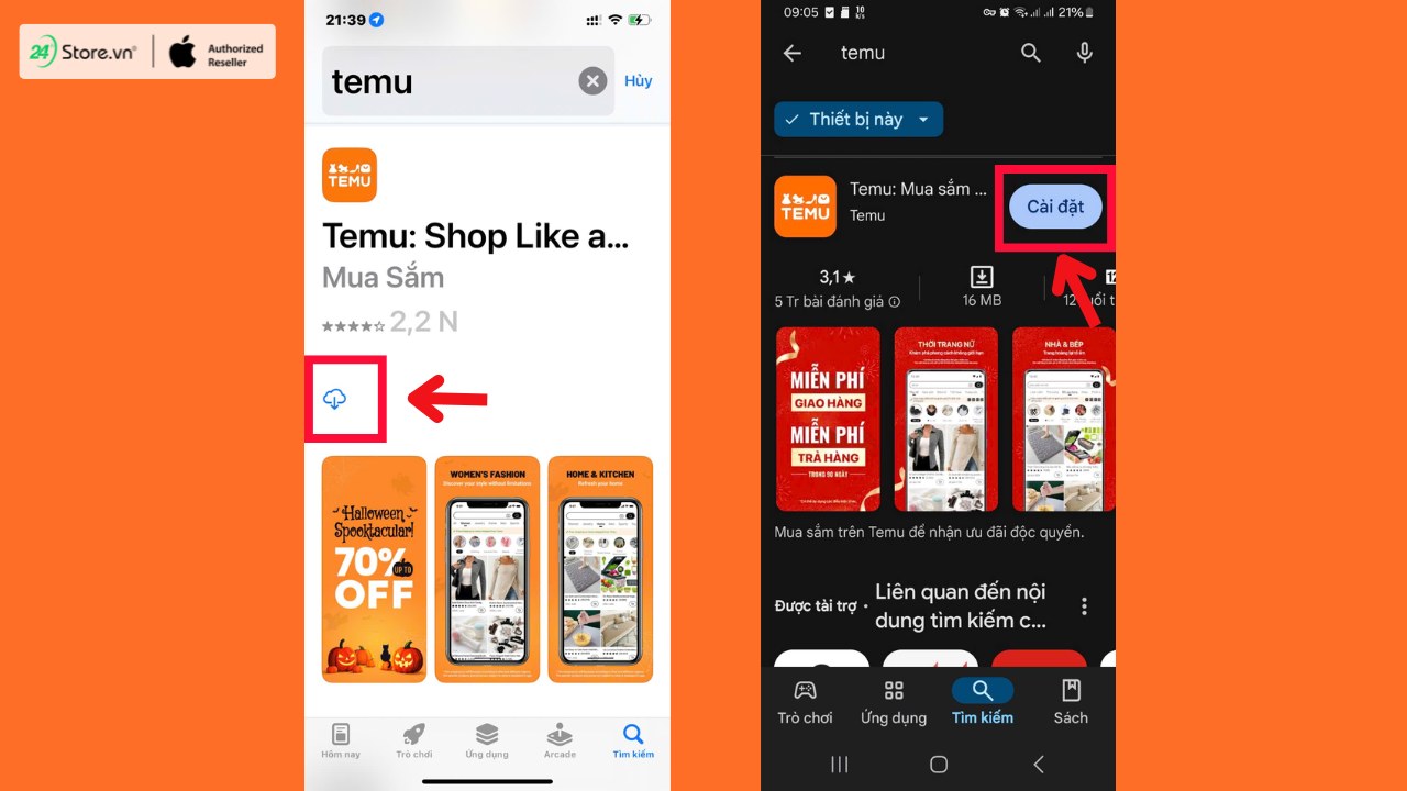 Cách tải và cài đặt Temu về điện thoại