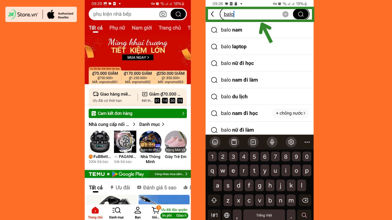 Hướng dẫn mua hàng trên Temu đơn giản