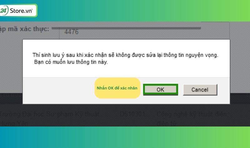 cách lưu nguyện vọng đại học