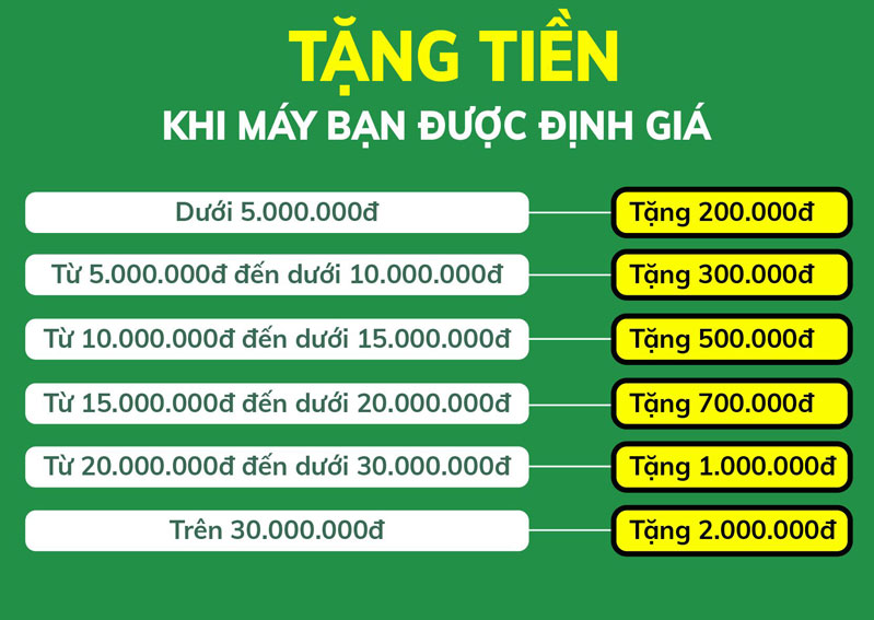 thu cũ đổi mới trợ giá lên 2 triệu đông