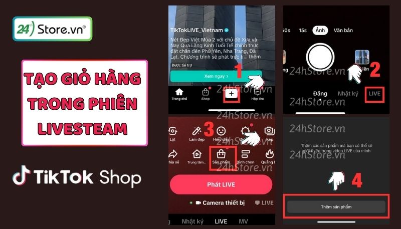 cách tạo giỏ hàng trên tiktok