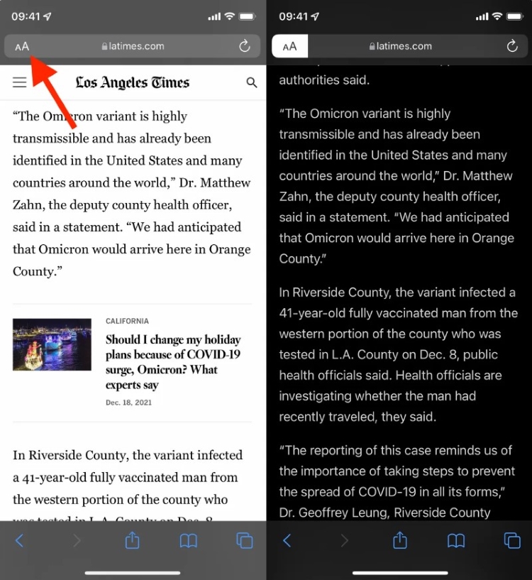 Safari trên iPhone Cách để mở tính năng Reader View nhanh chóng