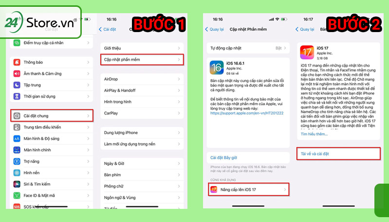 cập nhật ios 17 mất bao lâu