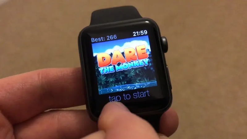 trò dare the monkey trên Apple Watch