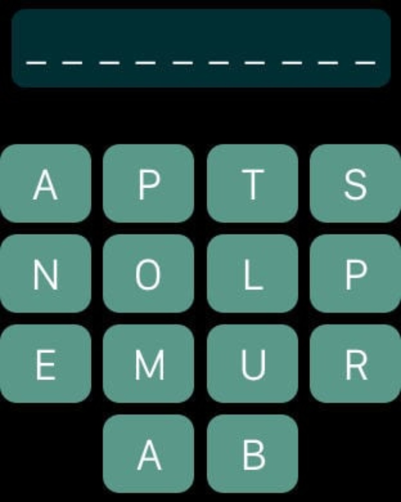 trò wordie trên Apple Watch
