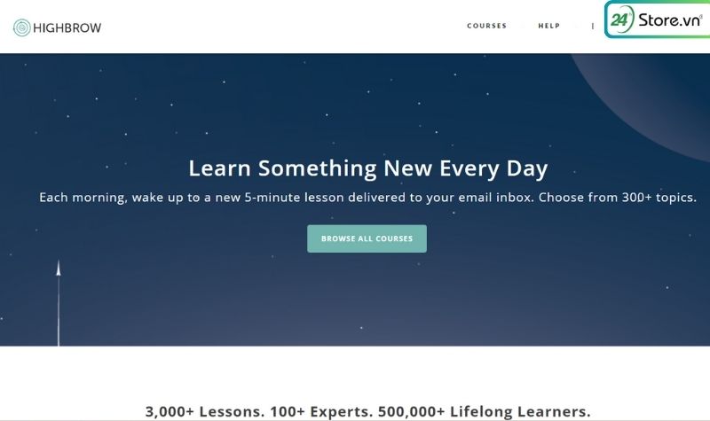 phần mềm học online highbrow