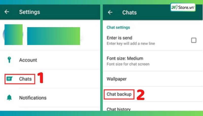 sao lưu tin nhắn WhatsApp