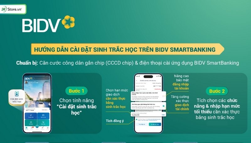 Cách quét NFC xác thực sinh trắc học ngân hàng BIDV