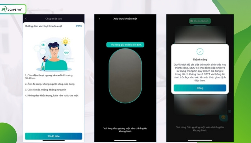 Cách quét NFC xác thực sinh trắc học ngân hàng BIDV