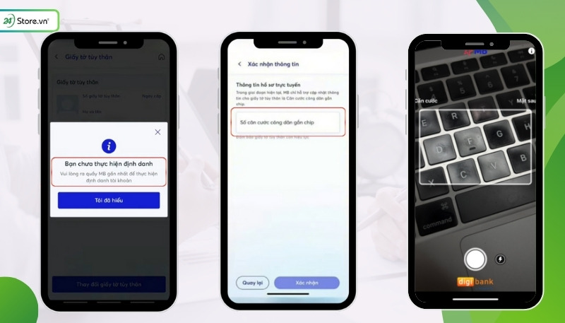 Cách quét NFC xác thực sinh trắc học ngân hàng MBBank