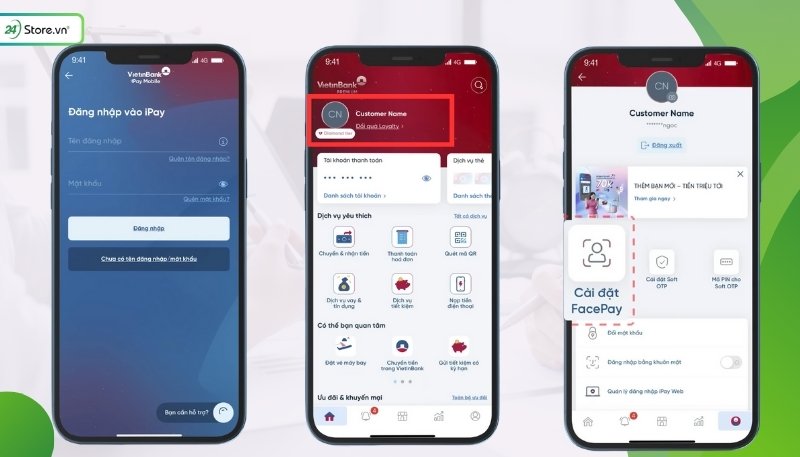 Cách quét NFC xác thực sinh trắc học ngân hàng Vietinbank