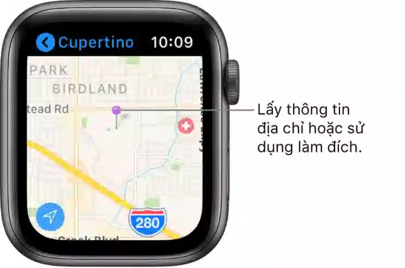 xem bản đồ trên Apple Watch