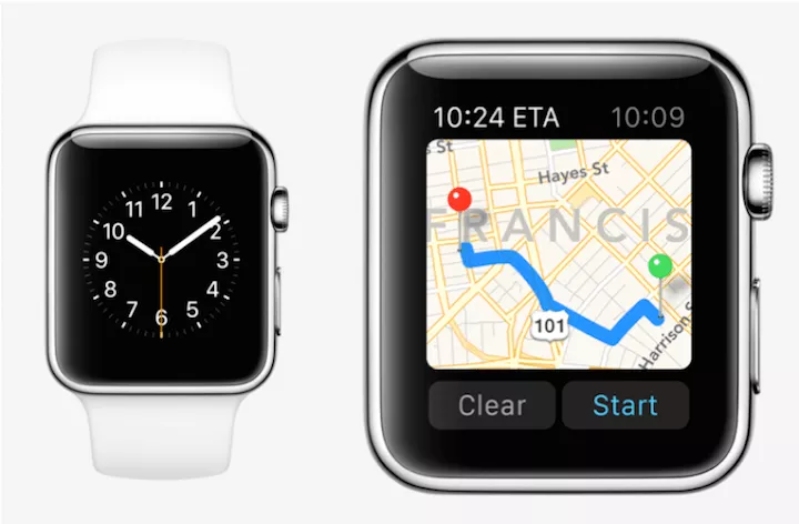 xem bản đồ trên Apple Watch