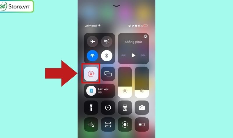 màn hình iphone không xoay ngang được