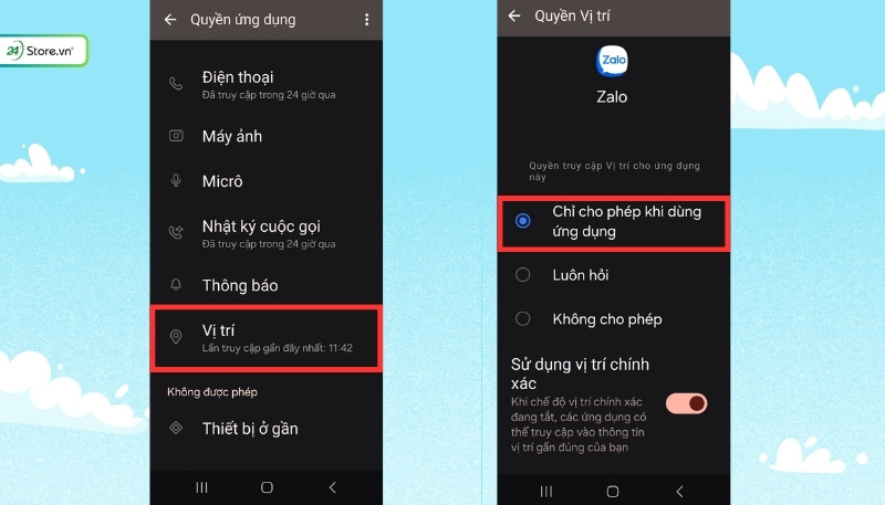 cách khắc phục zalo bị chặn tìm quanh đây trên điện thoại android
