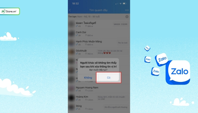 cách khắc phục zalo bị chặn tìm quanh đây, cách tắt tính năng tìm quanh đây